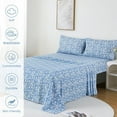 thumbnail image 3 of Floral Queen Sheets Soft Breathable Microfiber Vintage Printed Bed Sheet Set Deep Pocket Fitted Sheet Included Flower Pattern, 3 of 7