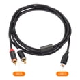 thumbnail image 4 of Uxcell USB C to 2RCA Cable, Type-C to 2RCA Male Jack Plug Adapter Audio Stereo Cord, 6.6ft, 4 of 6