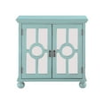 thumbnail image 6 of Anik Accent Cabinet- 2 Mirror Inlaid Glass Door- Aqua Green Wood, 6 of 10