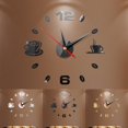 thumbnail image 2 of DIY Large Number Wall Clock 3D Mirror Sticker Modern Home Office Decor, 2 of 5