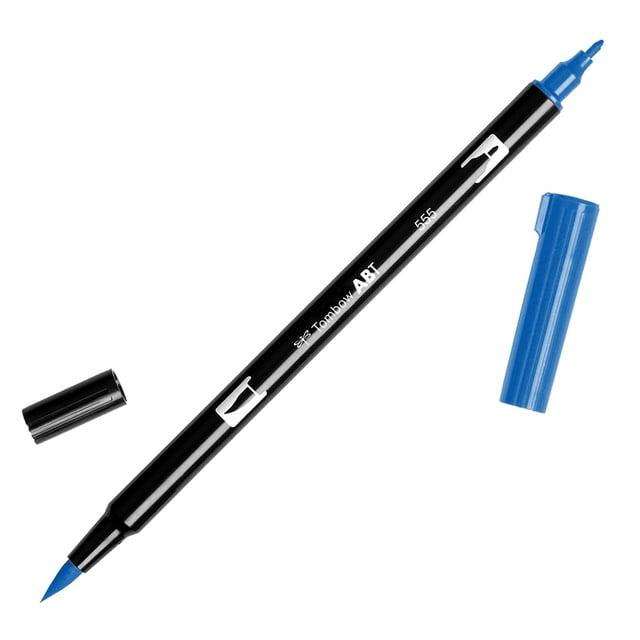 Marcador Tombow Dual Brush Pen 555 Ultramarine, 1 unidad