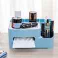 thumbnail image 6 of Coorders Tissue Box Organizer Multi Function Desktop Tissue Storage Box With Compartments Pen Stationery Remote Control Box Elegant Design Napkin Dispenser Organizer, 6 of 6