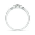 thumbnail image 2 of ANGARA Natural Round Halo Diamond Cluster Promise Ring in 14K White Gold for Women (Size-1.4mm| Color-K| Clarity-I3) | April Birthstone, Anniversary, Jewelry Gift for Women | Natural Diamond Ring, 2 of 8