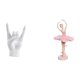 thumbnail image 1 of Estatua del gesto de la roca,Figuras de estatuas de dedos con gestos de música rock,Estatua de bailarina de ballet,Estatua de bailarina de resina,escultura de niña,artesanía,Figura de, 1 of 8