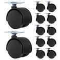thumbnail image 1 of Nestingho 12 Pcs Roues de Remplacement pour Chariot Roulant Nylon Flexible Roues de Mobilité Noir, 1 of 6