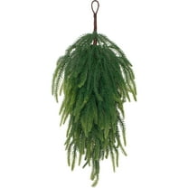 2Pcs Artificial Christmas Teardrop Swag, 24" Faux Pine Needles Teardrop Door Swag, Christmas Norfolk Greenery Teardrop Wreath for Xmas Holiday Door Table Mantle Fireplace Indoor Outdoor Decorations