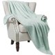 thumbnail image 1 of Flannel Throw Blanket, 127x178 CM Soft Sofa Throws, Waffle Fleece Throws for Sofa, Mint Green Blanket, 1 of 4