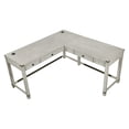 thumbnail image 4 of Baton Rouge L-Shape Desk in Champagne Oak Finish Engineered Wood, 4 of 15