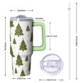 thumbnail image 2 of 30oz Christmas Holiday Snowman Stainless Steel Travel Mug with Straw and Handle, Winter Coffee Cup Insulated Tumbler Gift for Adults, 2 of 5