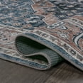 thumbnail image 5 of JONATHAN Y WASHABLE 2 x 8 Runner Rug, Alacati Ogee Medallion - Navy/Brown, WSH103C-28, 5 of 9