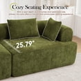 thumbnail image 5 of Muumblus Boneless Modular Sectional Sofa, 96" Oversized Deep Seat Loveseat Sofa, Cozy Cloud Living Room Couch, Green Teddy, 5 of 9