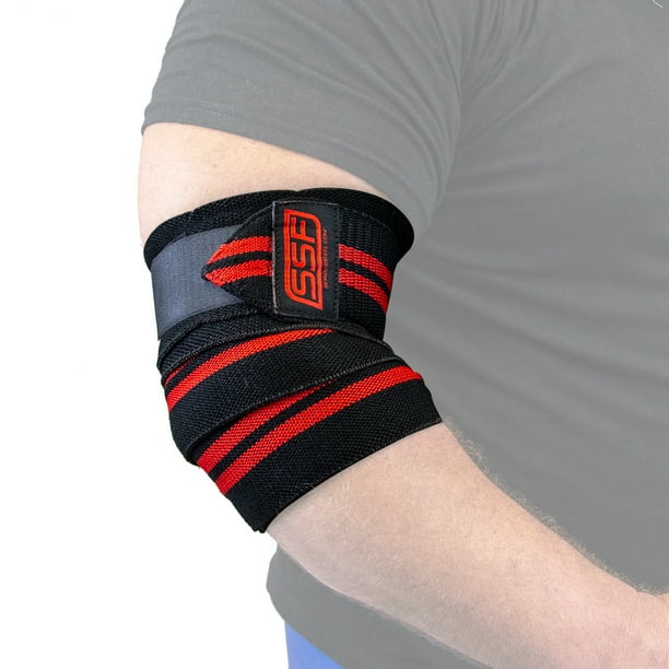 Serious Steel Fitness Powerlifting Elbow Wraps (Pair) (160 CM 63 inches)