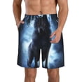 thumbnail image 1 of Balery Night Scene of Wolves Traje de Baño Estilo Hawaiano para Hombre, Shorts de Secado Rápido con Bolsillos-XX-Large, 1 of 6