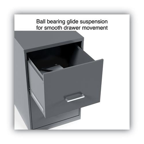 Soho Vertical File Cabinet, 2 Drawers: File/File, Letter, Black, 14 Soho Vertical File Cabinet, 2 Drawers: File/File, Letter, Black, 14