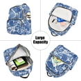 thumbnail image 5 of FORMRS Mini Backpack Purse for Women Travel Daypack Casual Shoulder Bag, Blue Garden Pattern, 5 of 7