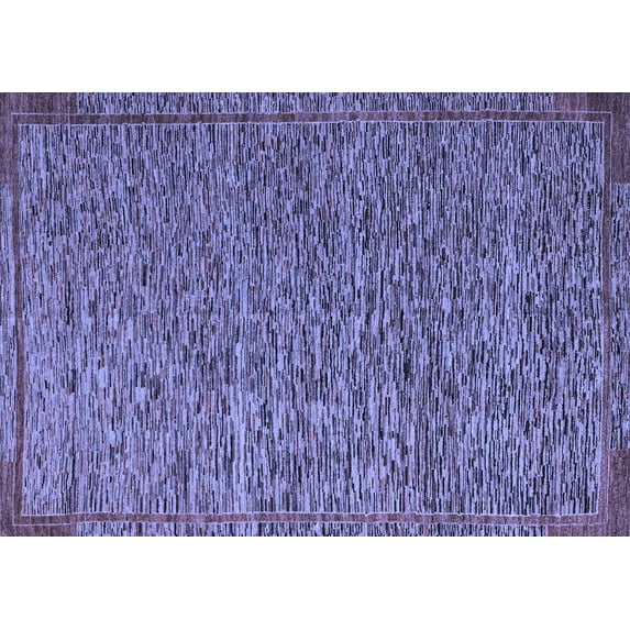Ahgly Company Indoor Rectangle Abstract Blue Modern Area Rugs, 6' x 9'