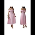 thumbnail image 3 of Vestido de Noche de Cóctel con Hombros Descubiertos y Cremallera para Mujer Rosa XL, 3 of 7
