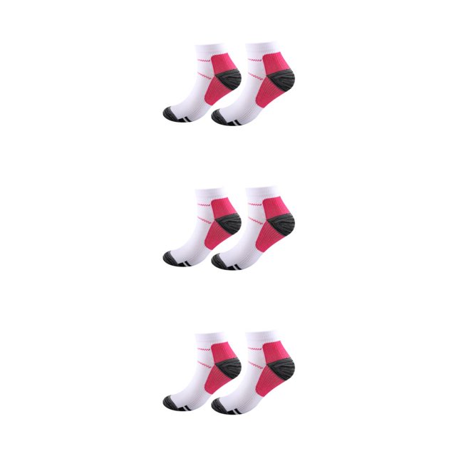 maskred 2piece Greater Flexibility Compression Socks For Sports Comfortable To Wear Ankles Socks rose red S/M 3Set