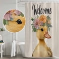 thumbnail image 5 of Xipuska Spring Duck Shower Curtain - Water Repellent Fabric Shower Curtains Washable, Botanical Blossom Motif Country Florals Decorative Polyester Cloth Bathroom Curtains Modern Bath Decor 36"x72", 5 of 6
