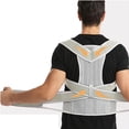 thumbnail image 2 of S-5XL Plus Size Full Back Support Belt Posture Corrector Back Brace for Men Women Pain Relief Hunchback Correction Breathable Lumbar Support Belt, 2 of 7