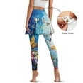 thumbnail image 2 of FUIALDOLG Butterflies Leggings for Women Tennis Skirted Leggings with Pocket Gym Workout Golf Pants Comfortable Athletic Picckleball Clothing,Size 2XL, 2 of 7