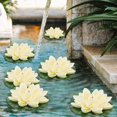 thumbnail image 3 of 6Pcs Artificial Floating Foam Lotus Flowers,With Water Lily Pad Ornaments, White,Perfect for Patio Pond Pool Aquarium Home Garden Wedding Party Special Event Decoration, 3 of 5
