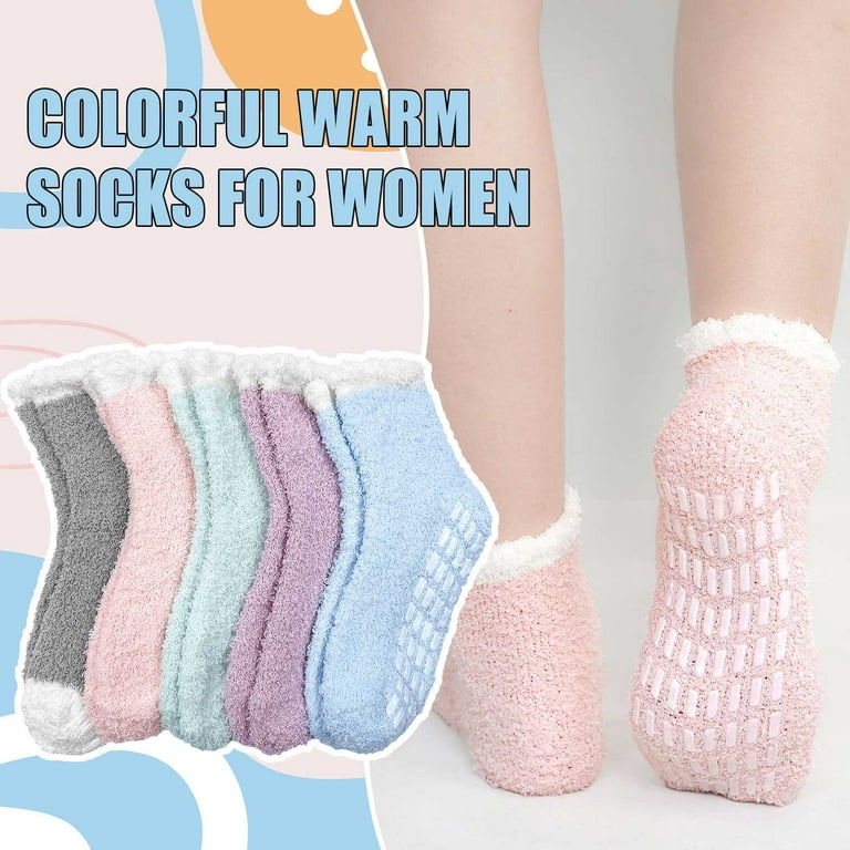1 Pair Ladies Bed Socks Womens Girls Soft Fur Work Fluffy Slipper Non Slip  Pack - One Size