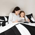 thumbnail image 5 of Manfei Neon Geometric Comforter Sets Twin Size,Modern Abstract Art Comforters & Duvets,White Black Bedding Twin Comforter Set,Microfiber Room Decoration Reversible,2-Piece, 5 of 8