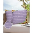 thumbnail image 6 of Farm Watercolor Sunflowers with Healing Text Outdoor Pillow Covers Set of 2, Decorative Waterproof Throw Pillow Case, Purple Cotton Linen Soft Cozy Cushion Pillowcases, 6 of 6