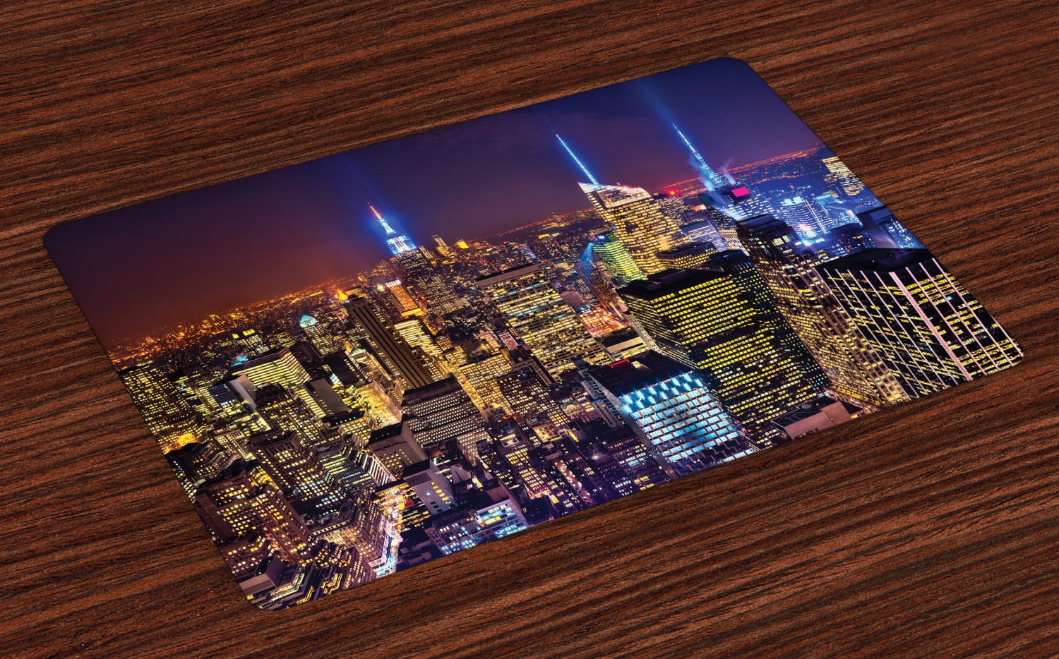 New York Placemats Set of 4 Aerial Cityscape Landmark Fourth of July