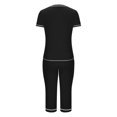 thumbnail image 5 of yievot Lounge Sets for Women Summer Two Piece Outfits Soft Short Sleeve Top with Capri Pants Loose Loungewear Sleepwear Pajamas, 5 of 9