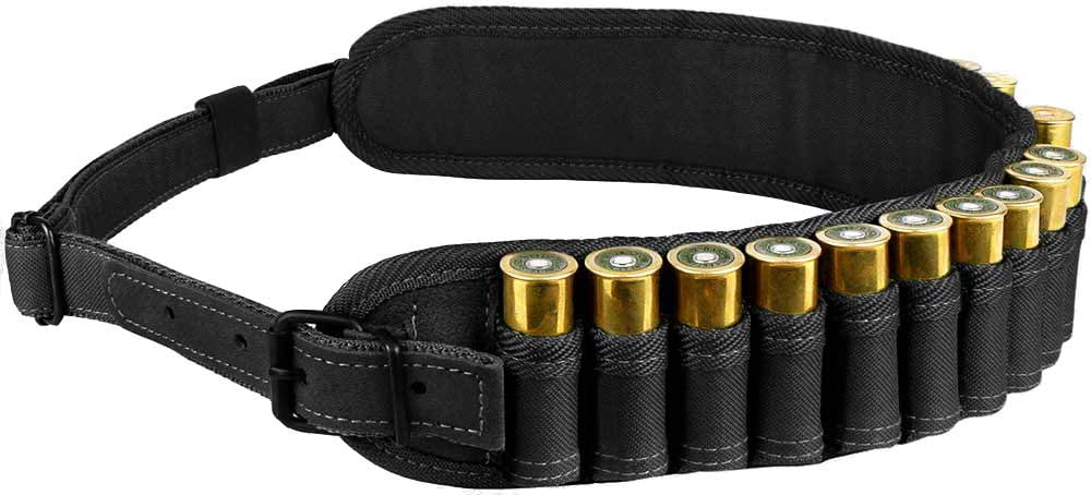 Leather Cartridge Shotgun Shell Belt Holder Ammo Bandolier 20 R-ds 16-12 Ga. 