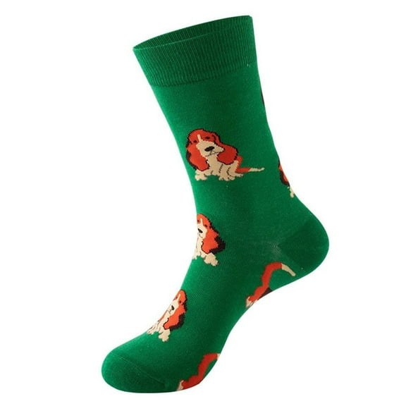 FARONZE Crew Cute Animal Basset Hound Socks, Suitable for Men and Women, 1 pair
