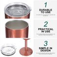 thumbnail image 4 of Miangastore Glass Cups Rose Gold Stylish Design Cold Retention for Weddings 1Pack, 4 of 8