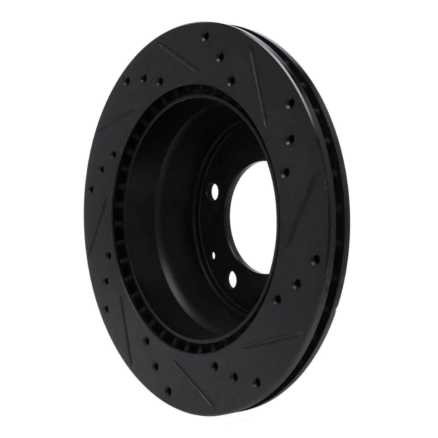 Dynamic Friction Company 633-02002L DFC Brake Rotor - Drilled And Slotted - Black
