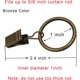thumbnail image 2 of 44 Pack Metal Curtain Rings with Clips, Curtain Hangers Clips, Drapery Clips with Rings, Drapes Rings 1 in Interior Diameter, Fits Diameter 5/8 in Curtain Rod, Vintage Bronze, 2 of 5