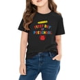 thumbnail image 4 of Juslio Girls Letter Pattern Shirts Comfortable Breathable Crew Neck, Casual Short Sleeved Tops T Shirts Sizes 2-18, 4 of 9