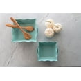 thumbnail image 2 of 10 Strawberry Street Ruffled Square Ceramic Bakers Set of 2, Turquoise, 2 of 5
