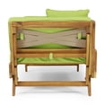 thumbnail image 4 of Oceanna Outdoor Acacia Wood Expandable Daybed with Cushions, Teak, Light Green, and Khaki, 4 of 7