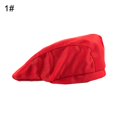 thumbnail image 1 of Strip Grid Print Unisex Beret Hat Chef Catering Cook Baker Waiter Skull Cap, 1 of 3