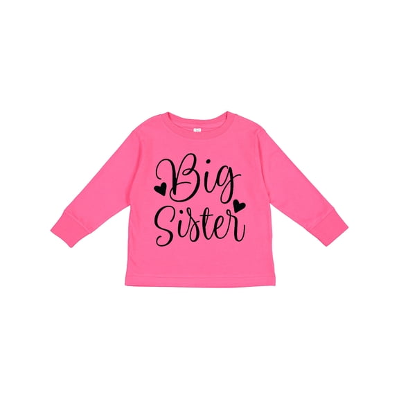 Inktastic Big Sister Girls Cute Announcement Girls Long Sleeve Toddler T-Shirt