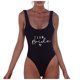 thumbnail image 1 of MKLEKYY Bikini Mujer Traje De Baño Women Fashion Letter Print Piece Swimsuit Sexy Bikini Swimwear Bathing Sleeveless Backless Swimsuit 1966, 1 of 4