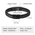 thumbnail image 2 of Urn Bracelet for Ashes for Women Men Woven Leather Rope Wrap Cremation Jewelry Cremation Urn Bracelet for Ashes, 2 of 7