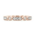thumbnail image 2 of 1/2 ct. t.w Round Cut Lab Created Moissanite Diamond Milgrain Full Eternity Stackable Band Ring For Women In 10K Solid Rose Gold (G-H Color, VVS1 Clarity, 0.50 Cttw)-7, 2 of 8
