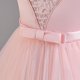 thumbnail image 4 of Vestidoo Formal Vestido sin mangas con cuello redondo Jersey para niñas Vestido de dama de honor de boda Kuymtek Rosa 7 - 8 años para Niña, 4 of 9