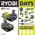 thumbnail image 3 of RYOBI PSK006 18V ONE+ Lithium-Ion 4.0 Ah Battery (2-Pack) and Charger Kit, 3 of 4