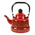 thumbnail image 4 of Decodeary 5L Enameled Teakettle Convenient Smooth Easy Clean Daily Cooking And Entertaining Camping Outdoor Kettle Classic Teapot Red Style A, 4 of 6