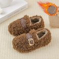 thumbnail image 2 of Miluxas Girls Winter Warm Shoes Soft-Soled Plush-Lined Slip-on Kids Winter Fleece Casual Shoes for Girls Brown 9.5(26), 2 of 5