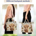 thumbnail image 4 of FORMRS Womens Corduroy Tote Bag Crossbody Shoulder Handbag with Pocket, Floral Cow, 4 of 7