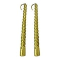 thumbnail image 1 of GUOOL 19.5cm 2pcs Twisted Spiral Taper Colour Candles Wedding Party Light Gold 2 Candle Gold, 1 of 9